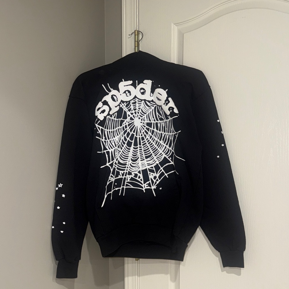 Black Graphic Crewneck Sweatshirt